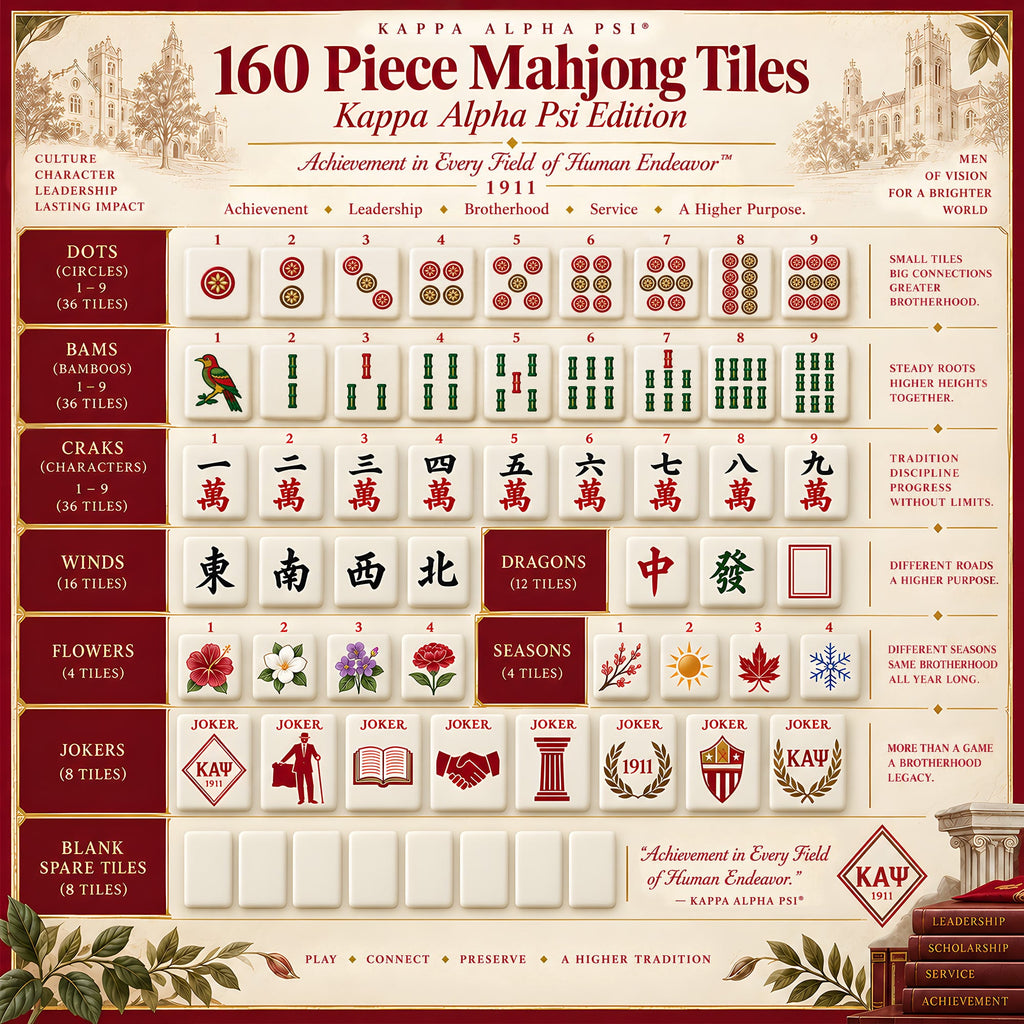 Premium KPAP Mahjong Tiles Set TNSM