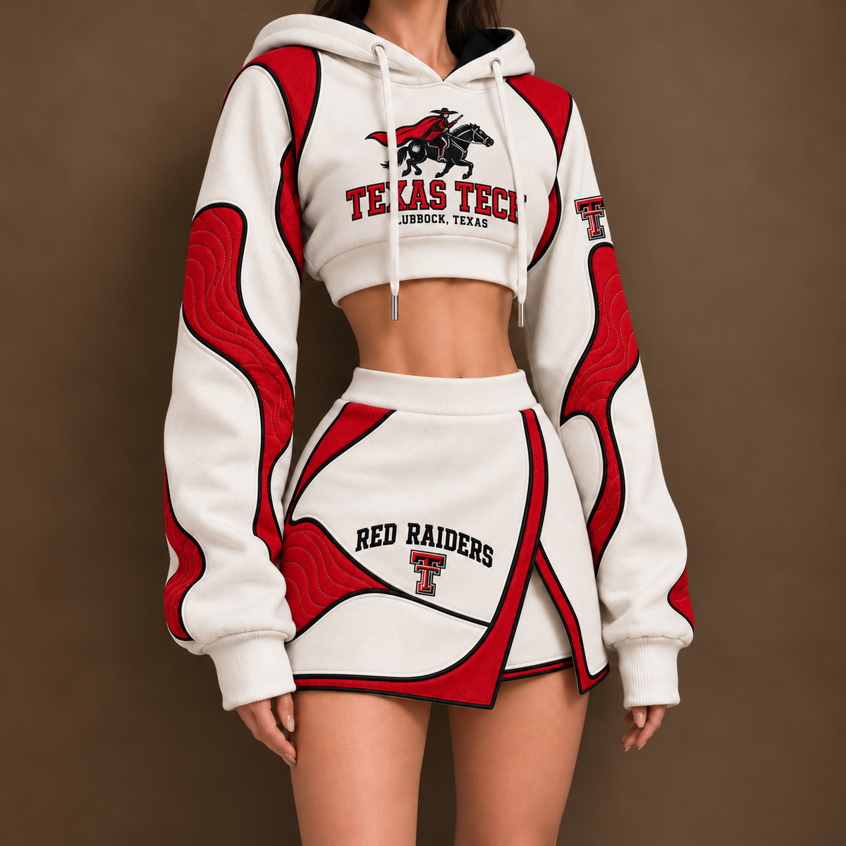 TTRR Women’s Cropped Hoodie & Skirt Set DNBN
