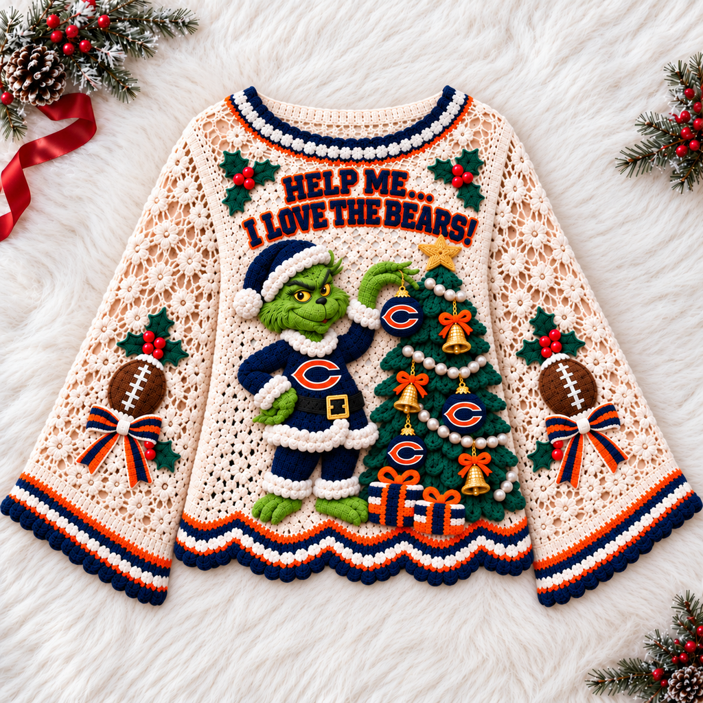 CCB Women’s Premium Christmas Bell-Sleeve Sweater TMH